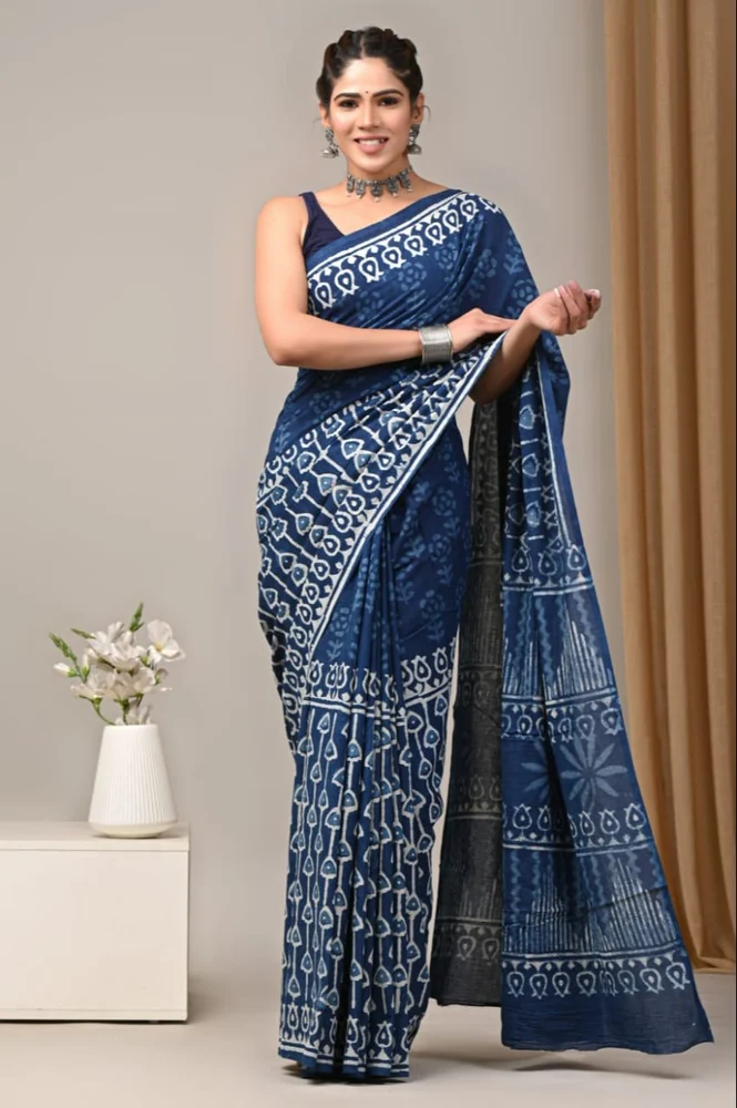 Tant Indigo Saree